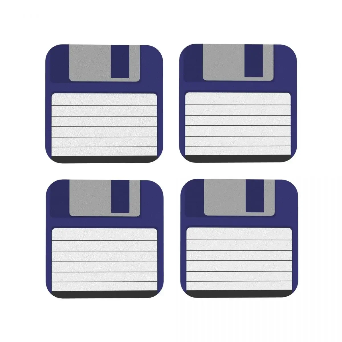 Floppy Disk Coasters Coffee Mats Leather Placemats Cup Tableware Decoration & Accessories Pads for Home Kitchen Dining Bar