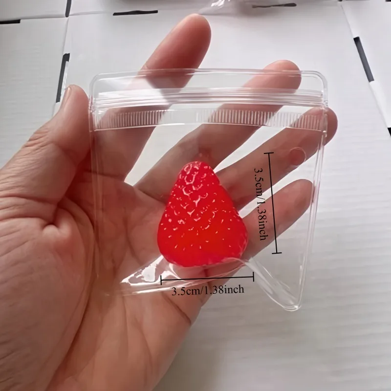 Squishy Aardbei Fidget Speelgoed Super Zacht Transparant Fruit Knijpspeeltje Slow Rise Zintuiglijk Anti-stress Speelgoed voor Volwassen Kerstcadeau