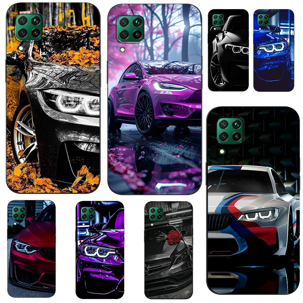 Case For Huawei P40 Lite 4G Nova 6 Se 6se Phone Back Cover Case Back Cover Black Tpu Case Luxury cars cool