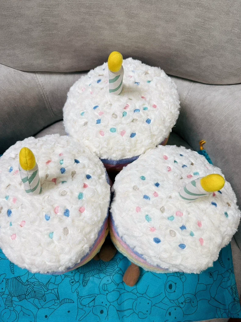 حار بيع متعة كعكة قوس قزح البرتقال ألعاب من نسيج مخملي، لعبة مهدئة للأطفال، ديكور المنزل. هدية عيد ميلاد الصديق #2