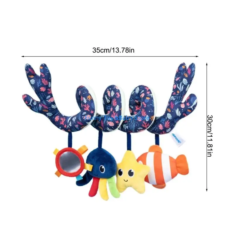 เตียงเด็กแขวนของเล่นรถเข็นเด็กแขวนอุปกรณ์เสริมเด็กตกแต่งห้องตุ๊กตาของเล่นปลาแขวนPleasantของเล่นC90B