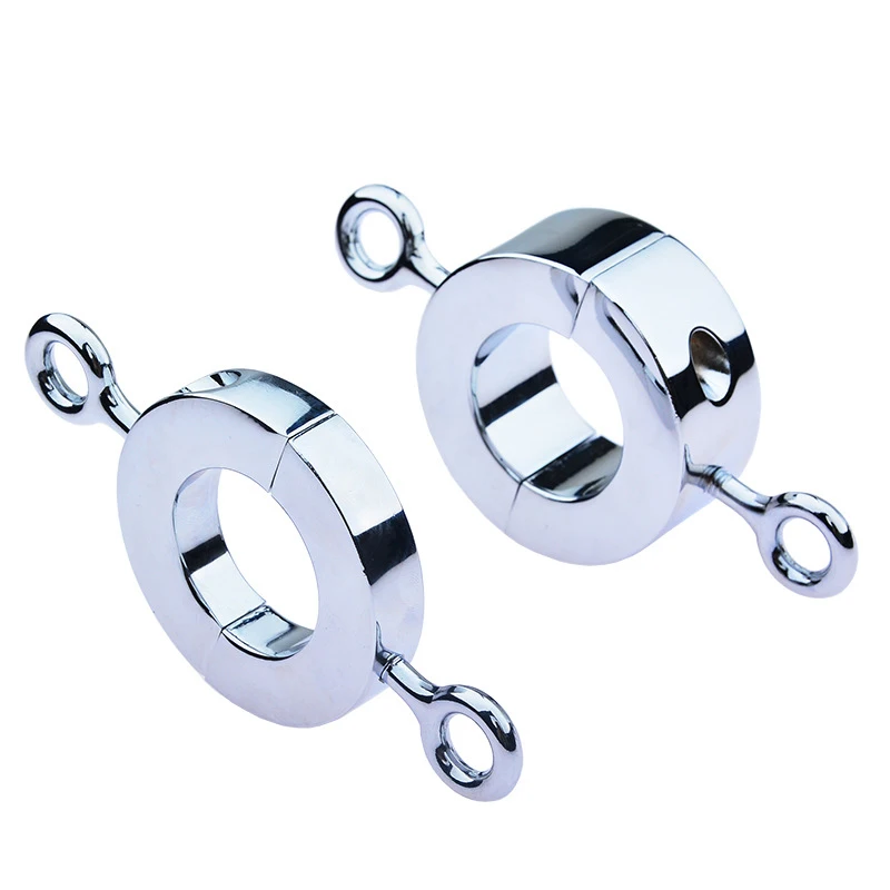 Testicle Clamp  Heavy Duty Chastity Cock Ring Sex Toys Male Penis Ring Stretcher Scrotum Stimulation Lock Training Device Metal - view 3