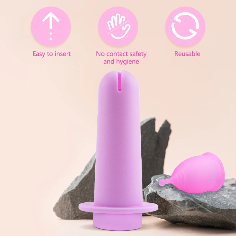 Silicone Periods Menstrual Cup Booster Health Care Products For Women Reusable Menstrual Cup Applicator Tool Kit Wholesale