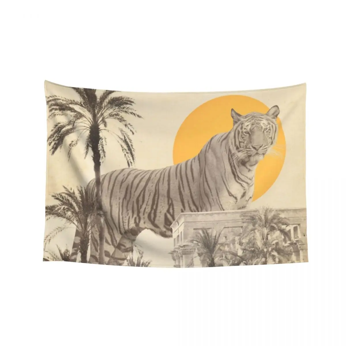 

Giant Tiger in ruins Tapestry Wall Mural Home Decorations Decoration For Rooms Tapestry