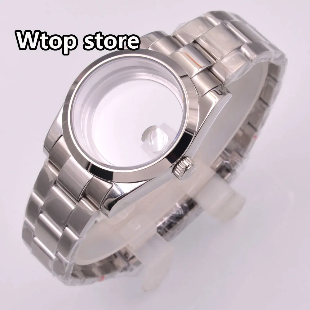 

Корпус часов 36 мм/40 мм, серебристый, водонепроницаемость 10ATM, сапфировое стекло, для механизмов NH34, NH35, NH36, PT5000, ETA2824, ST2130, стальной браслет.