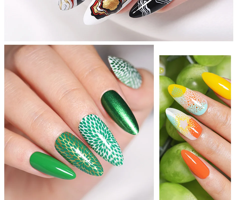 BORN PRETTY 10 ml Stempel-Nagellack, Gelb, Schwarz, Weiß, Gold, für Nagelkunst, Stempelplatten, Drucklack, DIY-Design-Lack – Detail 8