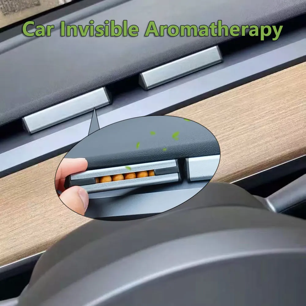 

Автоматический освежитель воздуха для Tesla Model 3/Y — невидимый дизайн — пара автомобильных дезодорирующих диффузоров, включая 8 пакетов ароматных деревянных бусин