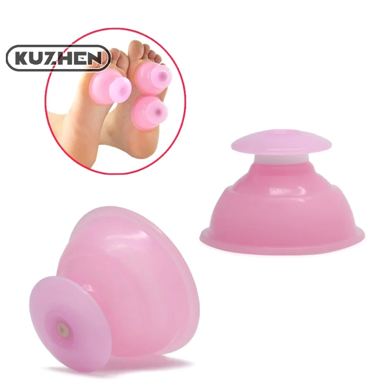 Silicone Vacuum Suction Cup Massager Body Cup Facial Skin Lifting Cupping Therapy Massage For Anti Cellulite Body Slimming Jar