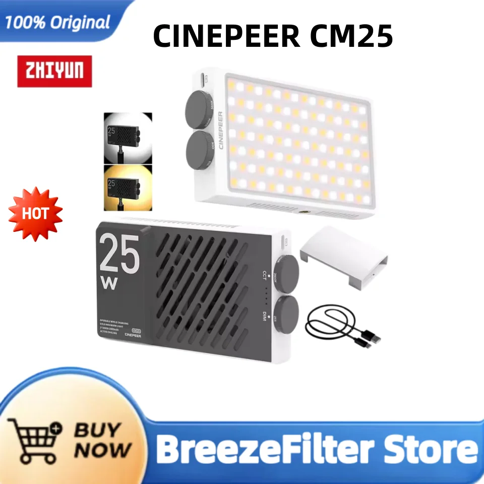 zhiyun-cinepeer-cm25-luce-led-25w-bicolore-portatile-illuminazione-per-video-e-foto-luce-di-riempimento-per-fotografia