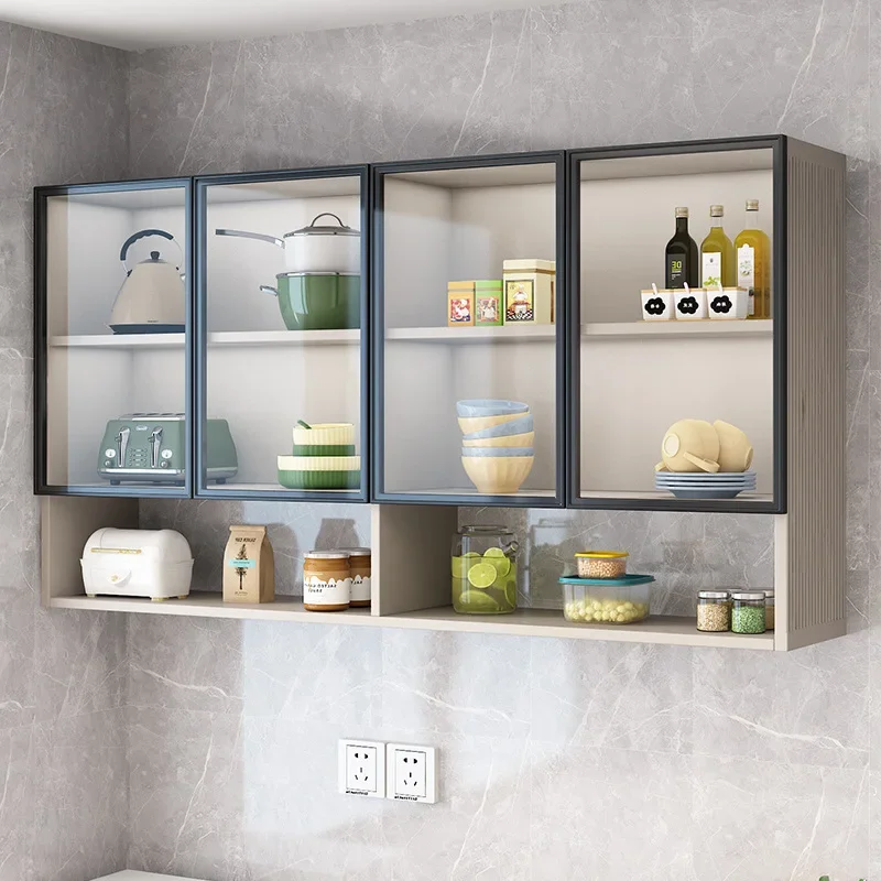 Aluminum alloy kitchen wall cabinet storage  all-aluminum waterproof and fume proof