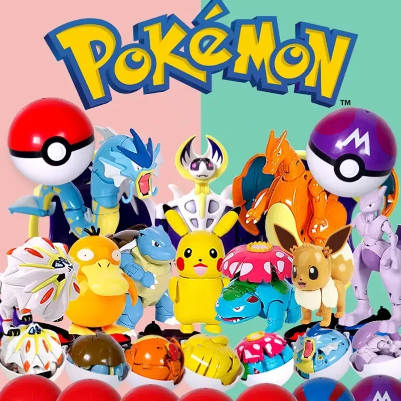 

12 Styles Pokémon Pokeball Pikachu Charizard Eevee Mewtwo Lucario Pocket Monster Model Genuine Original Action Figure Kid Gifts