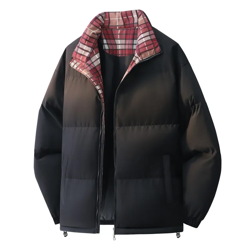 Vestes en coton d'automne et d'hiver, nouvelles vestes en coton épaisses et chaudes pour hommes, veste en coton ample avec col montant