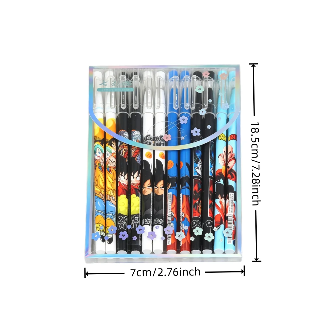 Dragon Ball Z One Piece Anime Gel Pens, Back to School Stationery Supplies, Birthday Gift for Manga Fans Children