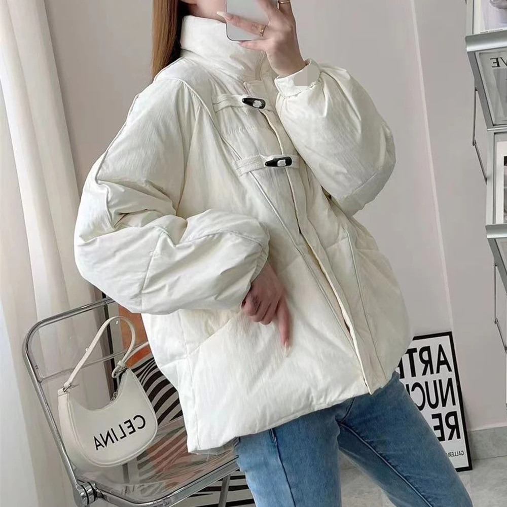2025 National Padded Jacket Women's Design Sense Niche Autumn  Winter New Thickened Padded Jacket Versatile Bread Clothing Trend