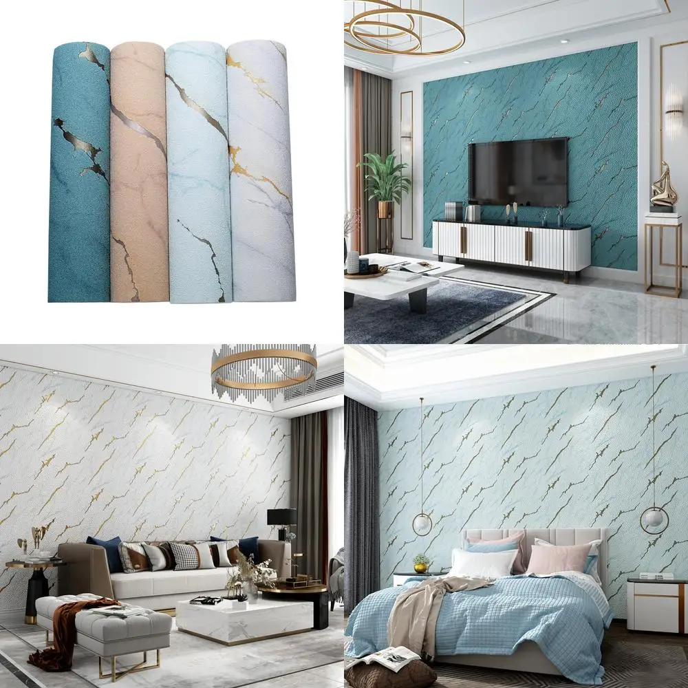 New Movie and TV Show Wall Marble Pattern 3D Wallpaper for Home Living Room Bedroom Modern Simple Suede Fabric Wallcovering
