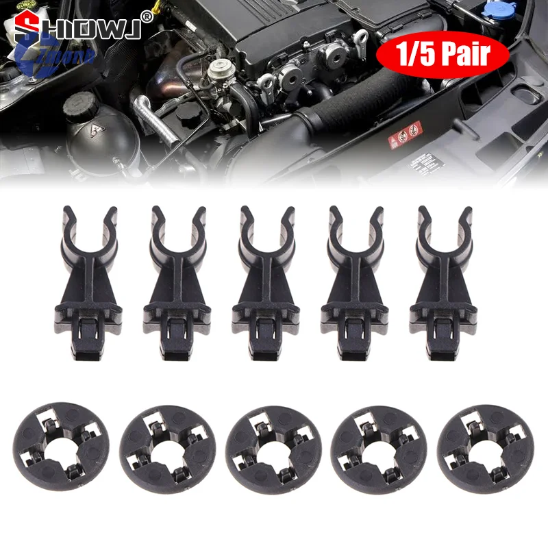 New！2pc/10pcs Car Retainer Clip Set Bonnet Hood Support Prod Rod Clamp Holder Car Accessories
