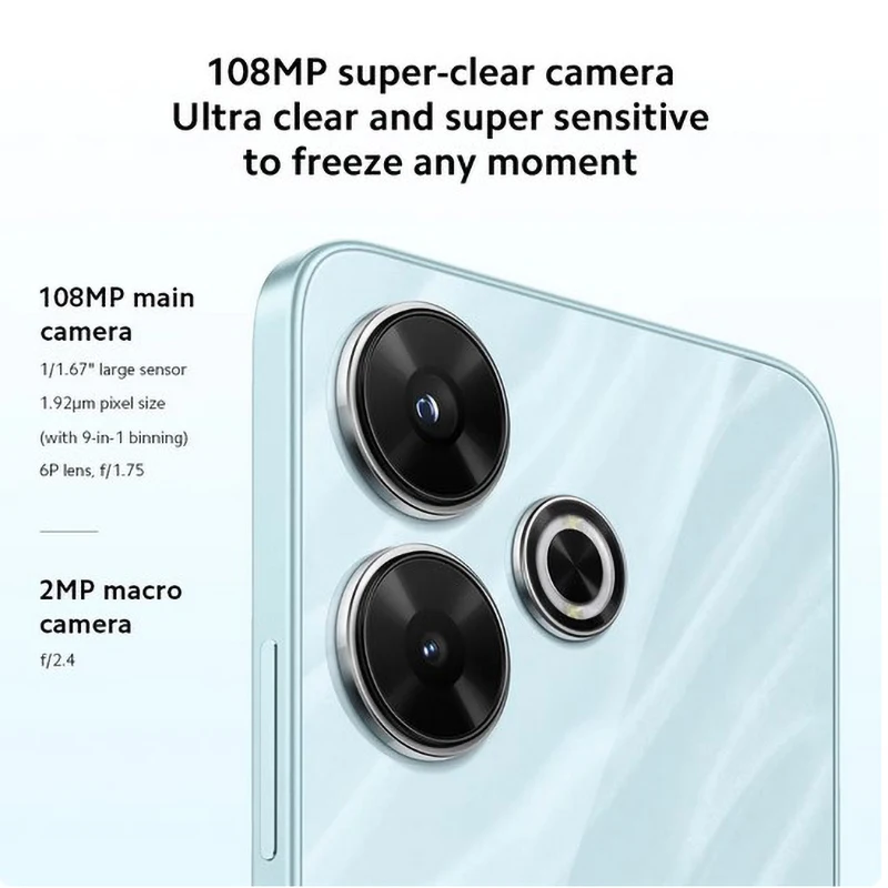 Global Versie Xiaomi Redmi 13 Smartphone 108MP super heldere camera MediaTek Helio G91 Ultra 33W snel opladen 5030mAh batterij