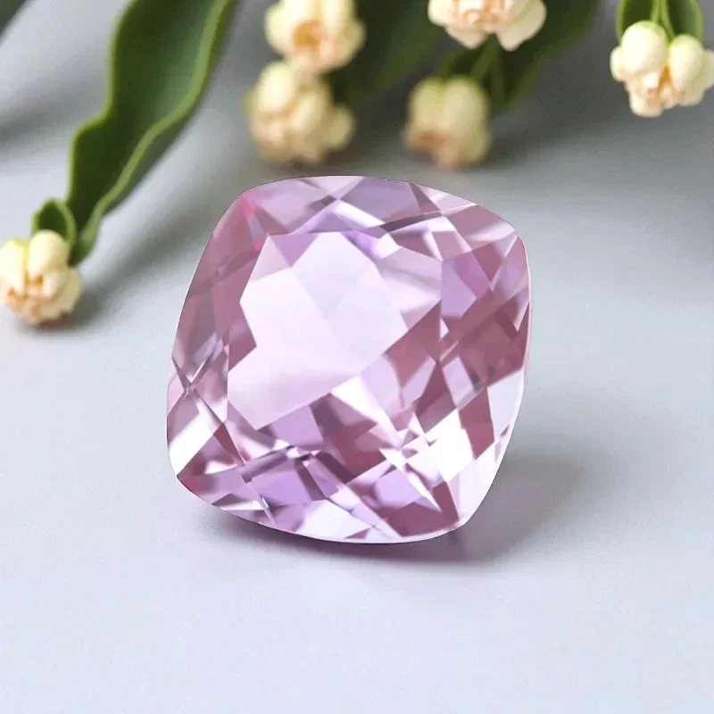 

TOP Lab Grown Alexandrite Square Cushion Cut Change Color Stone Charms for DIY Jewelry Making With AGL Certificate