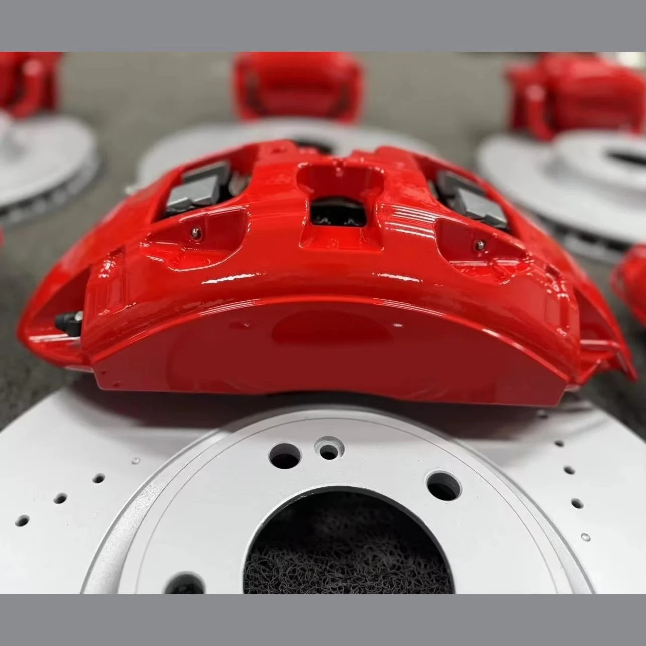 Original Car Installation Big Brake Caliper Front 400mm 6 Piston Brake Caliper Rear 1 Piston 370mm Rotor Disc Brake for  C63