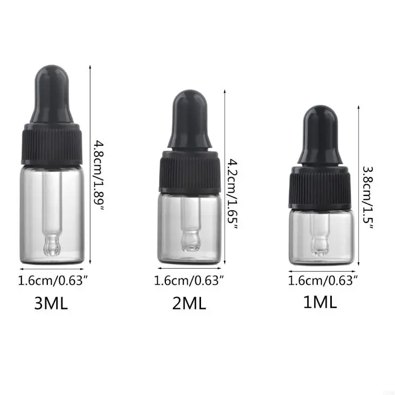 U0DE Pusta szklana butelka zakraplaczem do wielokrotnego napełniania Aromaterapeutyczny dozownik olejków eterycznych