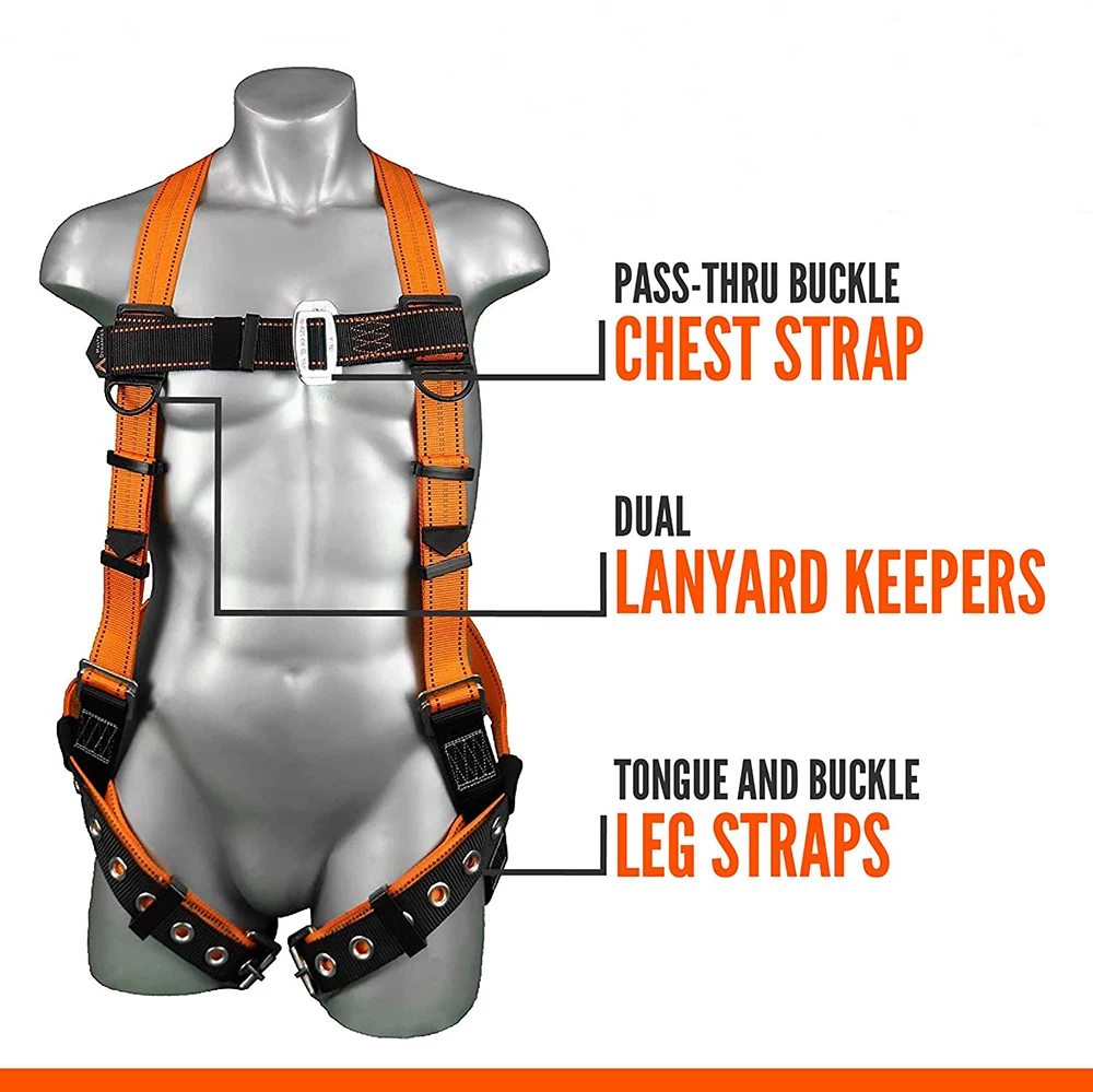 Full Body Safety Harness for Mountaineering and Rock Climbing Rescue Support Customized Trademarks and Packaging