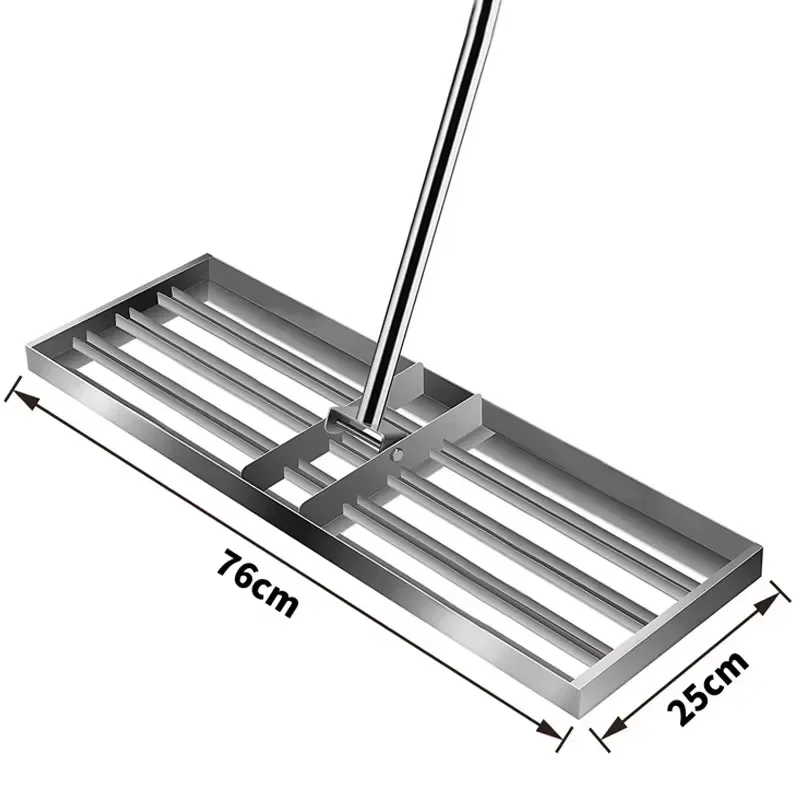 Multifunctional Stainless Steel Heavy Gardening Sand Soil Dirt Lawn Leveler Rake for Yard Tools Leveling