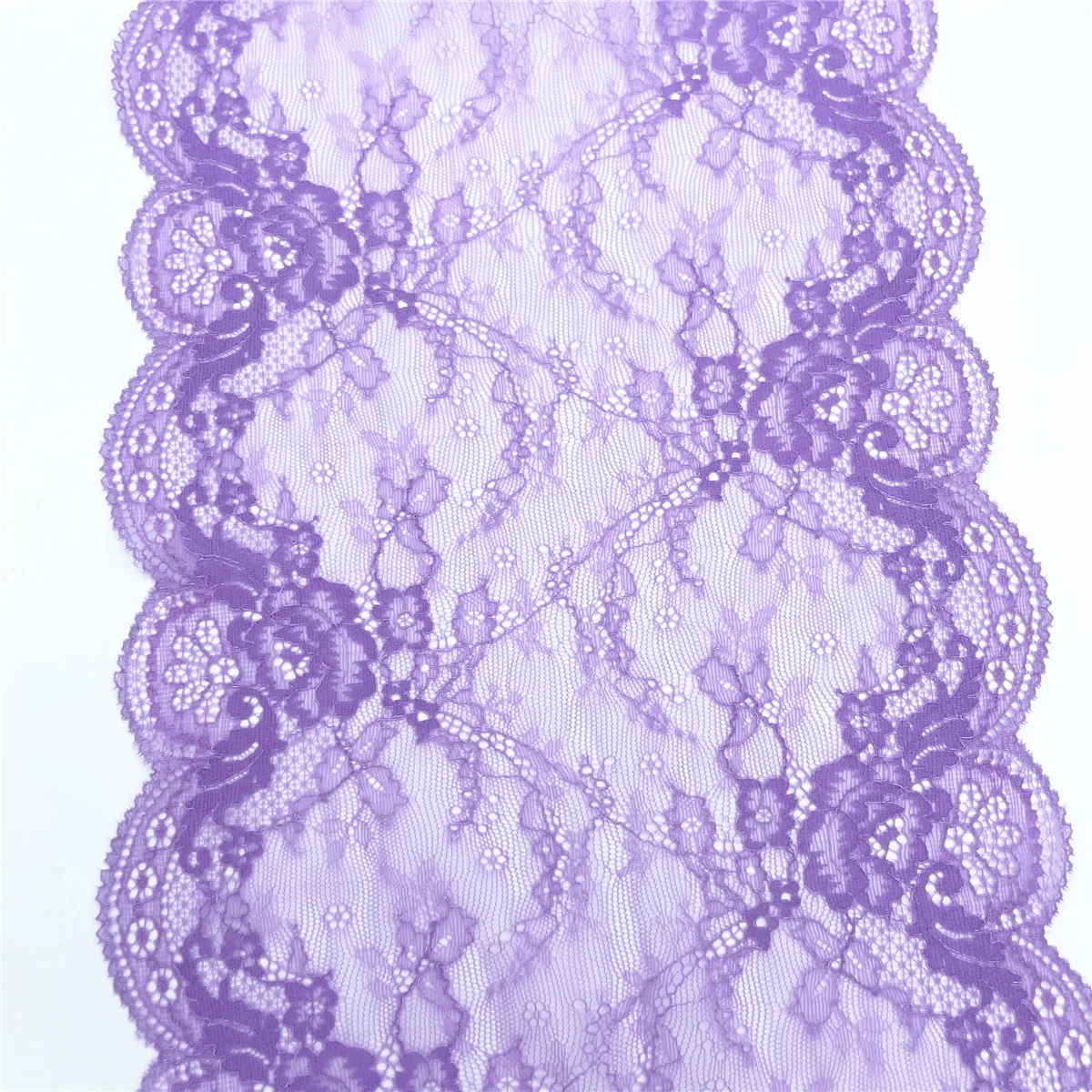 3y/lot Width 9 1/4 inch 23.50cm Lilac Purple Bit Of Elastic Lace Trim Lingerie Sewing Craft DIY Apparel Fabric Lace Garment