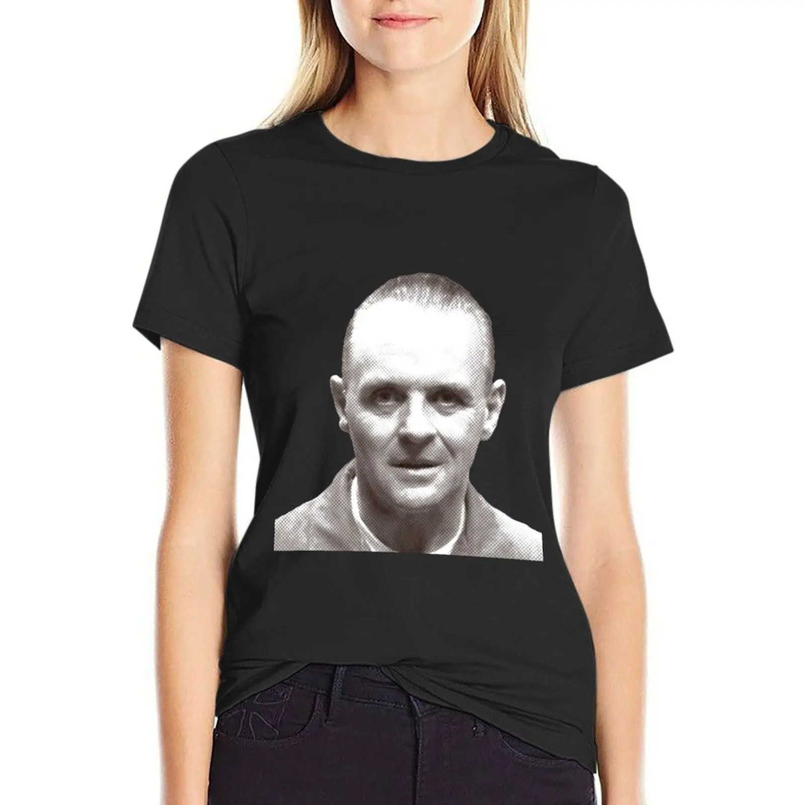 

Hannibal Lecter 3 T-Shirt Blouse anime clothes female t-shirts for Women cotton