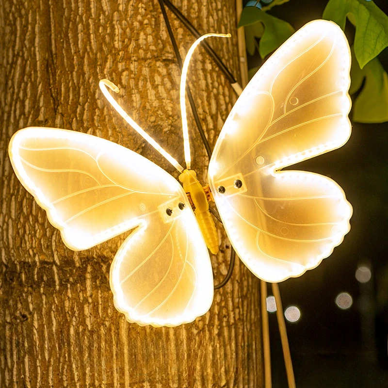 

Butterfly LED Light Outdoor Luminous Simulation Movable Dynamic / Static Butterfly Light Holiday Party Wedding Christmas Decor