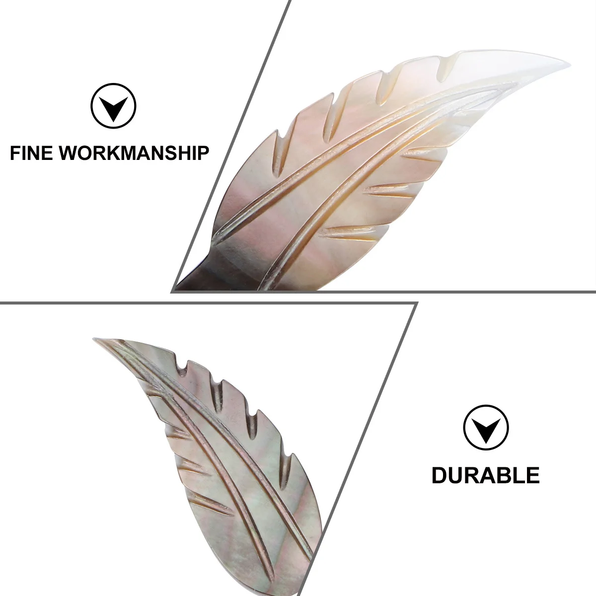 10Pcs Durable Leaves Shell Jewelry Accessories Natural Design for Pendant Necklace Earrings Key Chain Parts Shell Jewelry Parts