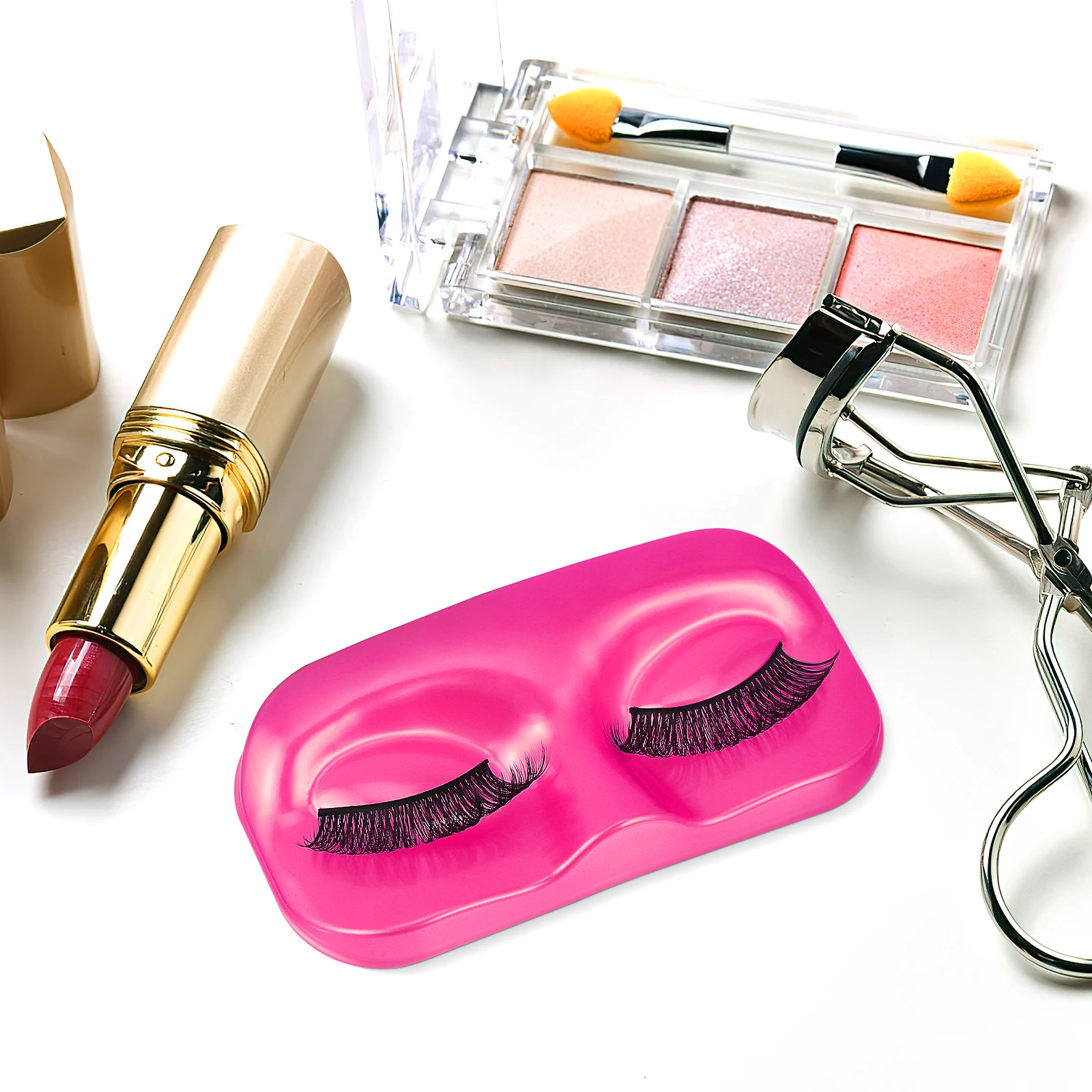 12 szt. Taca na sztuczne rzęsy Duży Rozmiar Grube Twarz Kształt Organizer 11 5x5 5cm Przechowywanie Ekspozycja Opakowanie Etui na Rzęsy UCHWYT