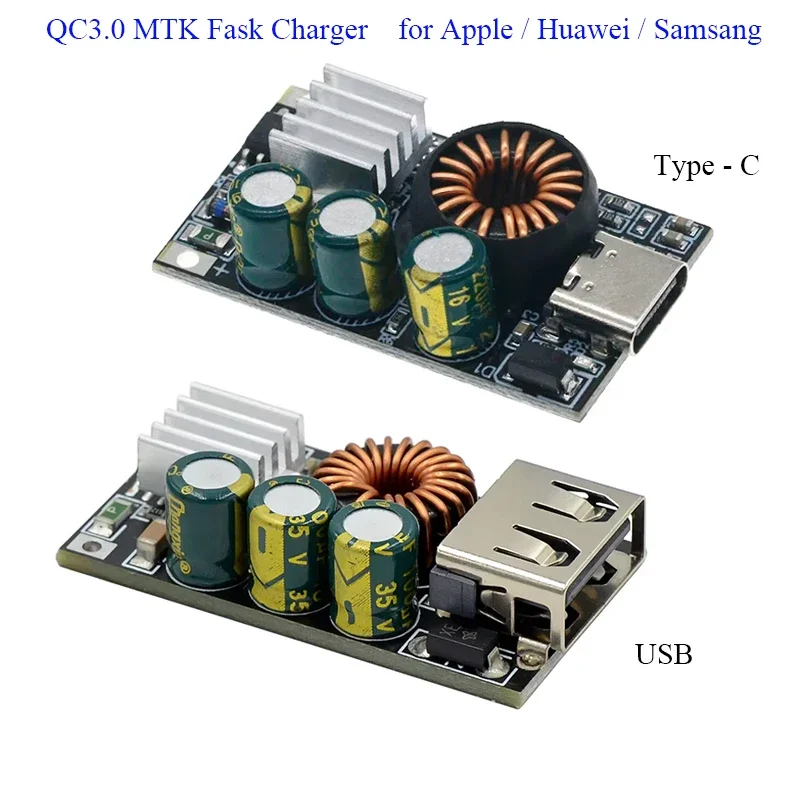 

QC3.0 MTK diy Fask Charger DC 10V 24V 30V 24W Charging Module for Apple Samsang Huawei Step-down Module