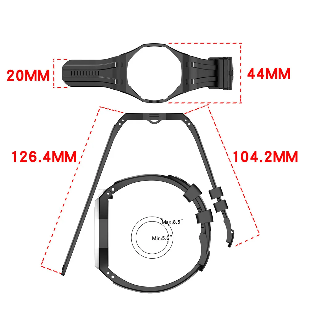 BEHUA 2 IN 1 Case+Silicone Strap For Swatch X Royal Pop Pocket Watch Changer To Wristwatch Integrated Modification Accessories
