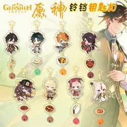 Game Genshin Impact Keychain Raiden Shogun Hutao Kaedehara Kazuha Xiao Yoimiya Cartoon Pendant Keyring Jewelry Accessories