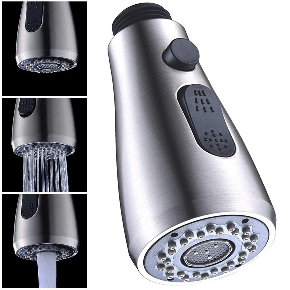 

Pull Out Spray Shower Head Setting Kitchen Spare Replacement Tap Sprayer Brushed Bathroom Fixture Shower Head