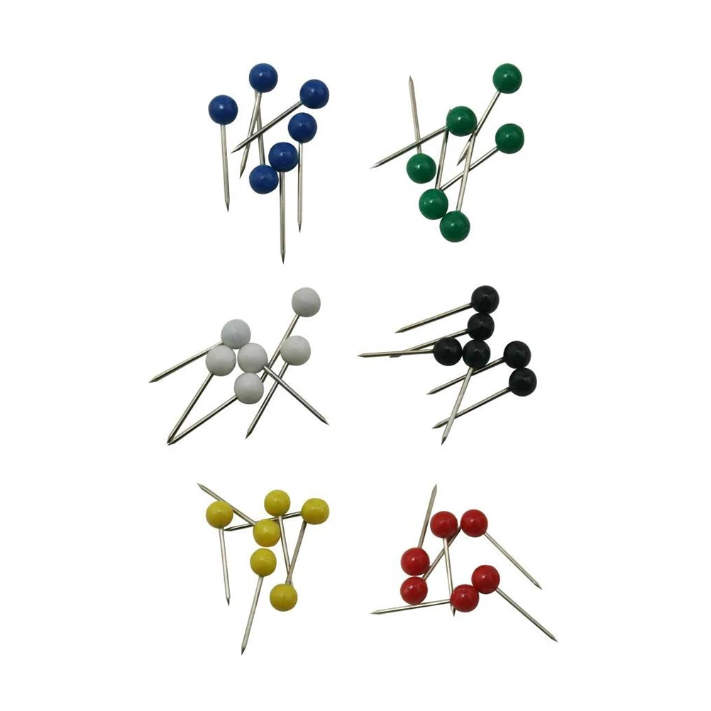 

300 Pcs Mixed Color Map Tacks 1 6 Inch Small Round Head Decorative Thumbtack for Crafts Mark Places Visited