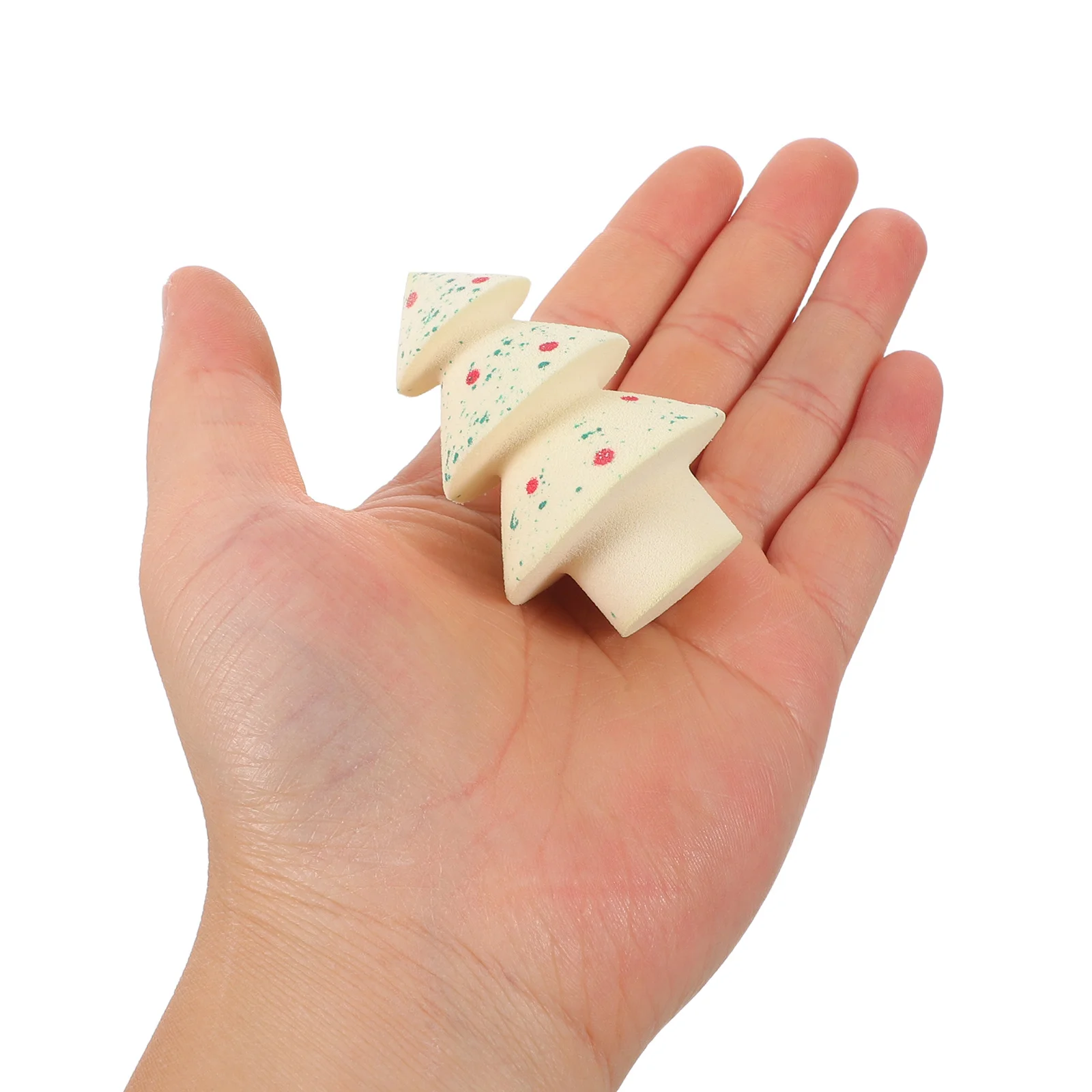 

1Set Christmas Makeup Sponge Puff Set Soft Non-Latex for Sensitive Skin Expands When Wet Festive Star Ball Design