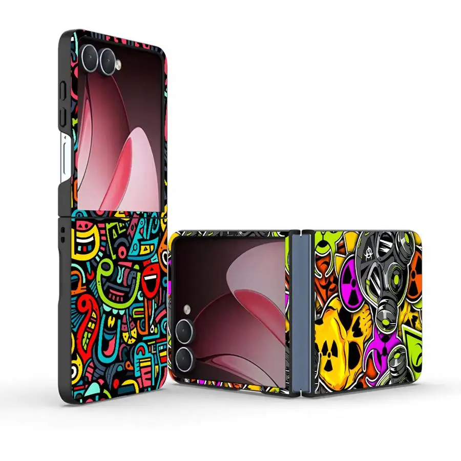 Fashion Street Ferxxo Graffiti Case for Samsung Galaxy Z Flip 8 ZFlip7 FE Z Flip 7 6 5 4 ZFlip8 Z Flip5 Z Flip4 Z Flip6 Phone