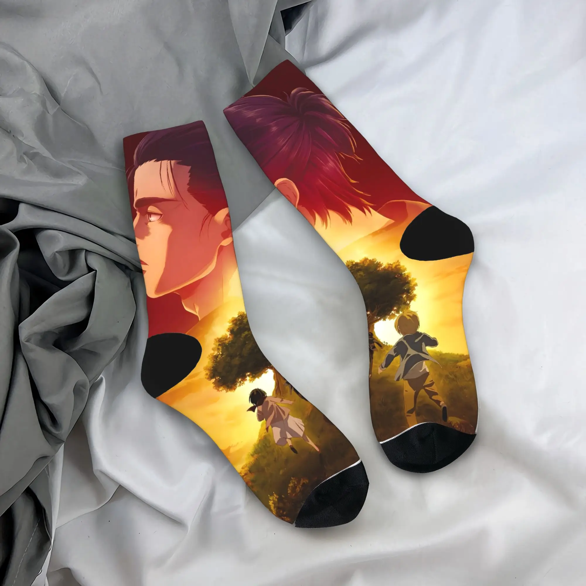 

Attacks on Anime Titans Stockings Adults Men Socks Quality Casual Socks Autumn Outdoor Sports Anti Skid Graphic Socks Gift