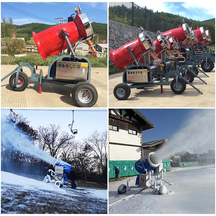 Macchina per la produzione di neve artificiale per esterni, grande resort di sci, parco di neve, parco giochi panoramico, produzione di neve reale all'aperto