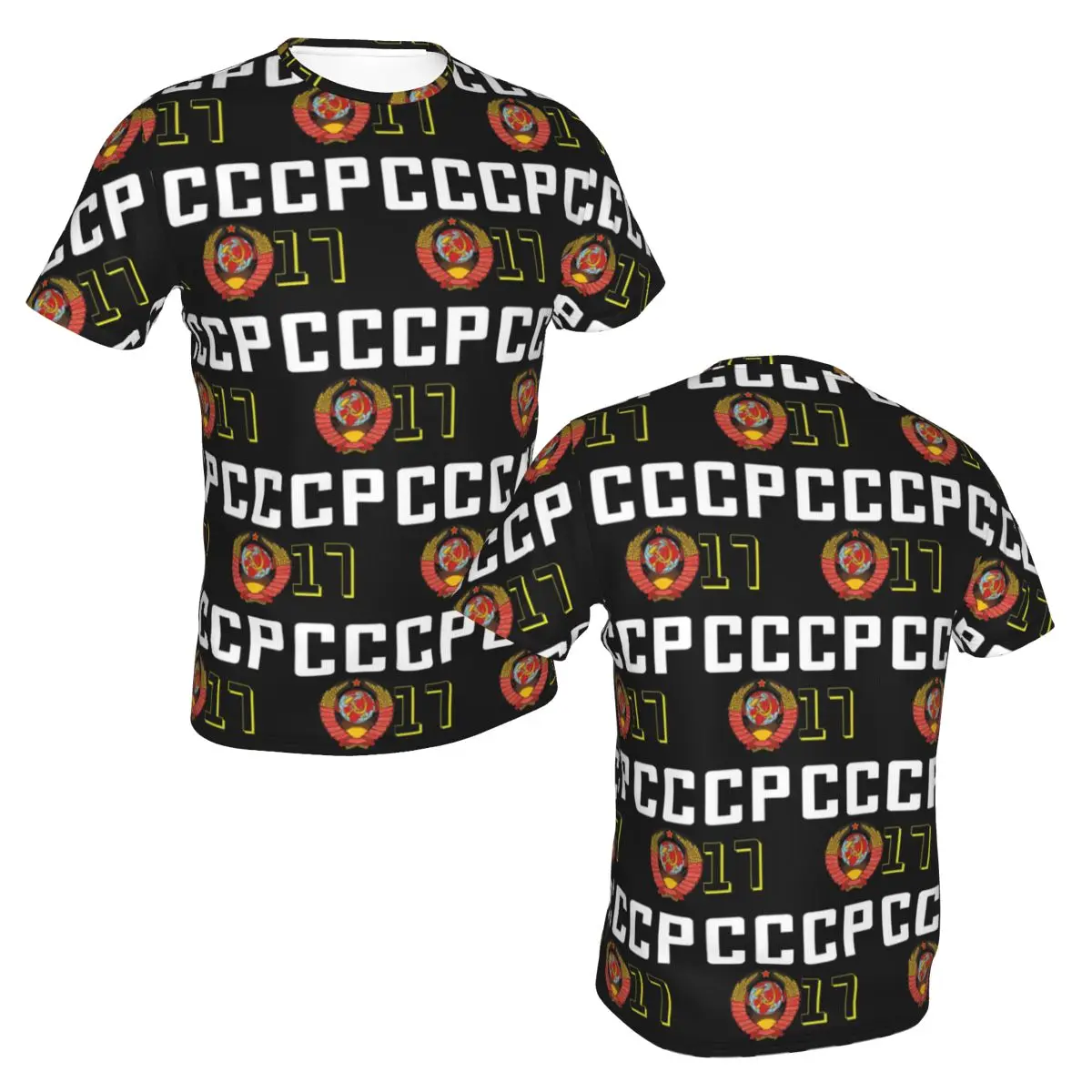 100% Cotton USSR Hammer And Sickle CCCP Russian Soviet Flag T-Shirt Men's Fashion T Shirt Men O-Neck Summer Shirts Tops