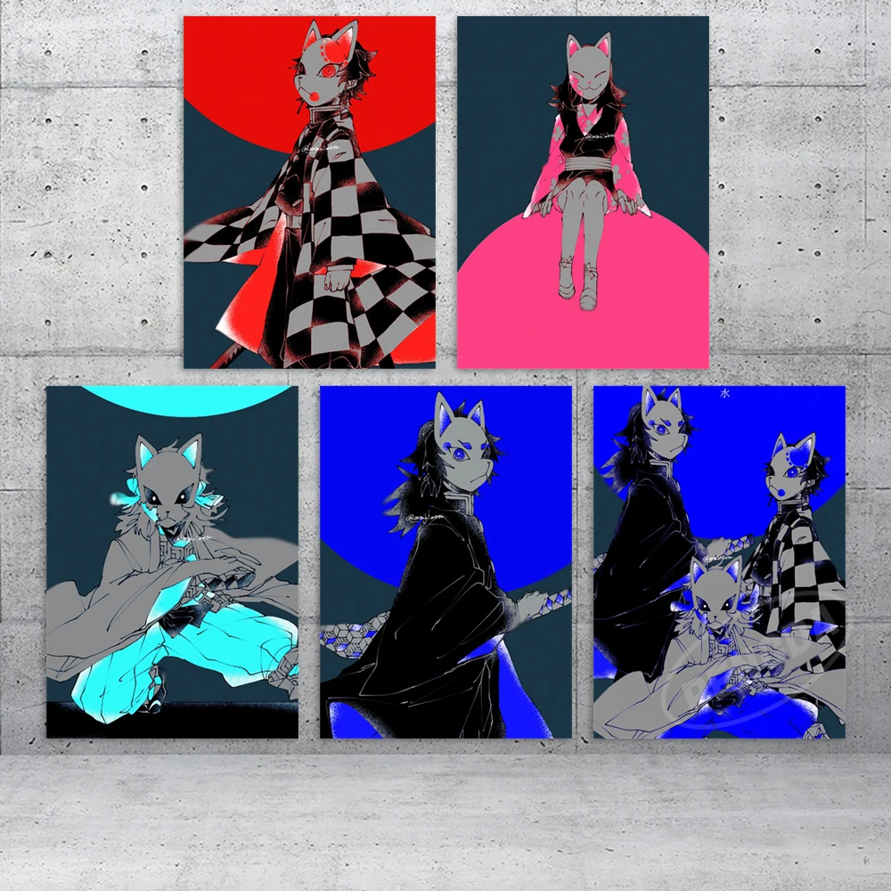 Плакат на холсте Kamado Tanjirou с изображением рассекающего демонов, настенная роспись, модульная Аниме Картина для гостиной, домашний декор Плакат на холсте Kamado Tanjirou с изображением рассекающего демонов, настенная роспись, модульная Аниме Картина для гостиной, домашний декор