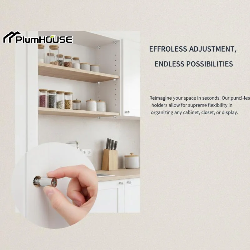 50pcs Cross Self-tapping Screw Partition Holder Screw Shelf Bracket Support with Non-Slip Sleeve