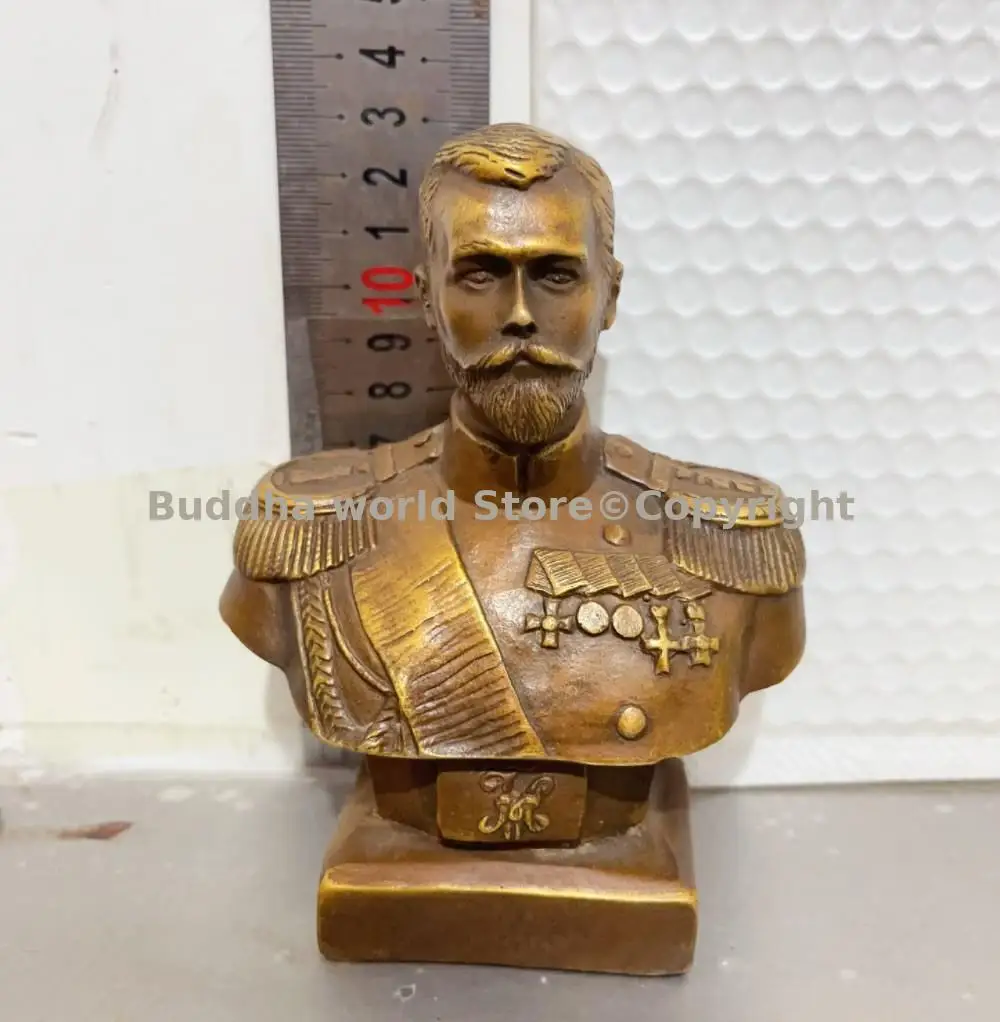 

TOP Collection Russia history Romanov Dynasty Last Emperor king Nicholas II Bronze Portrait sculpture Nicholas II of Russia