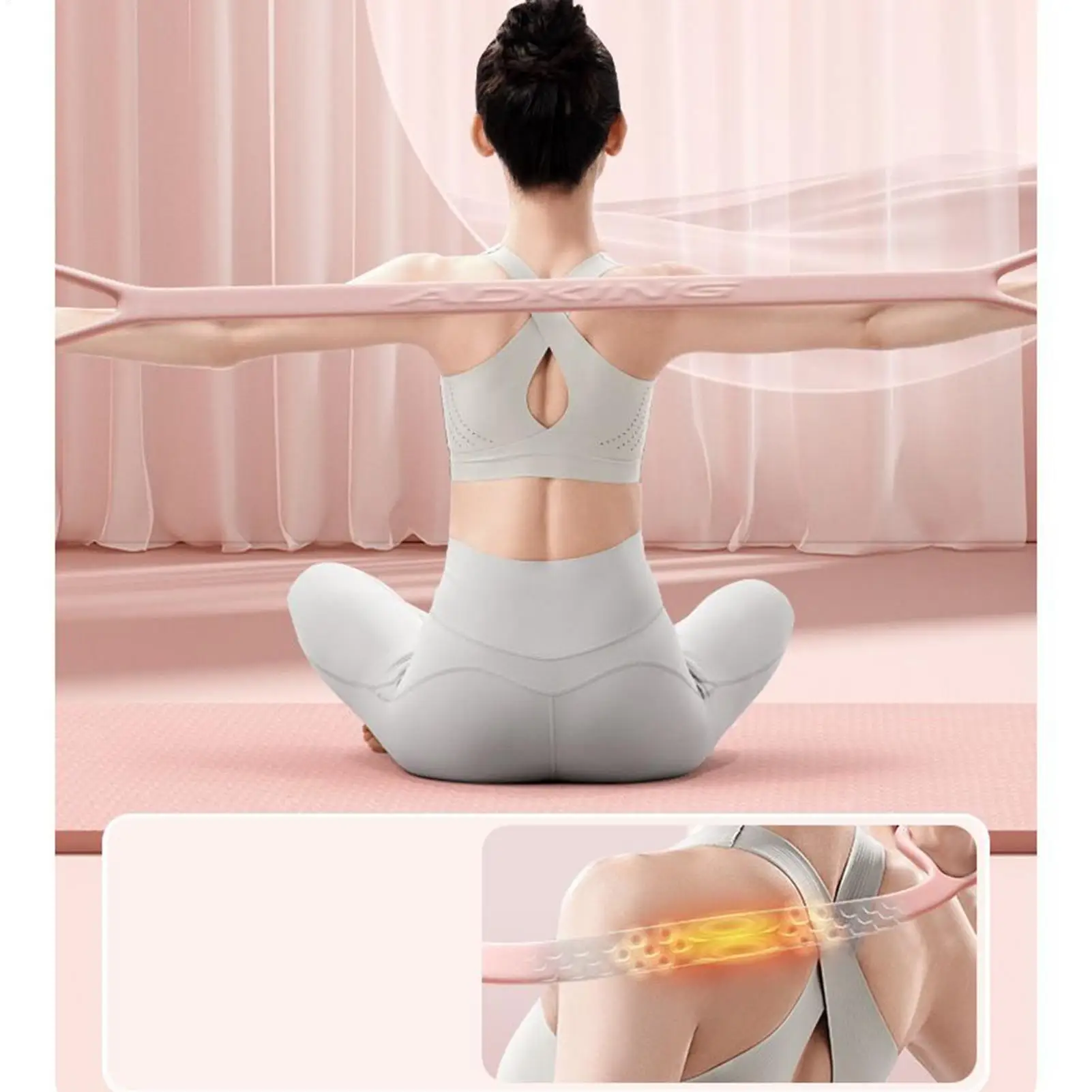 

Figure 8 Exercise Stretching Equipment Exercise Bands Back Training Elastic Rope For Women Girls Adults Indoor Home Gym Pilates