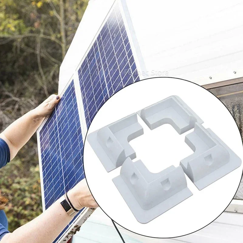 Drill-Free UV-Resistant Solar Panel Mounting Brackets ABS Corner Bracket for RV,Caravans,Motor Vehicles, Roofs, Motorhomes