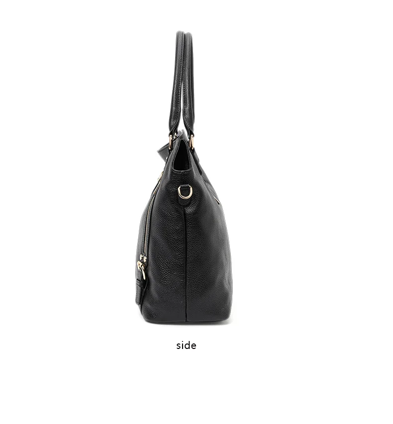 Echte Leder-Kamellien-Damenhandtasche mit abnehmbarem Schulterriemen, Einzel-Schultertasche mit großer Kapazität, abnehmbare Geldbörse aus Rindsleder – Detail 11