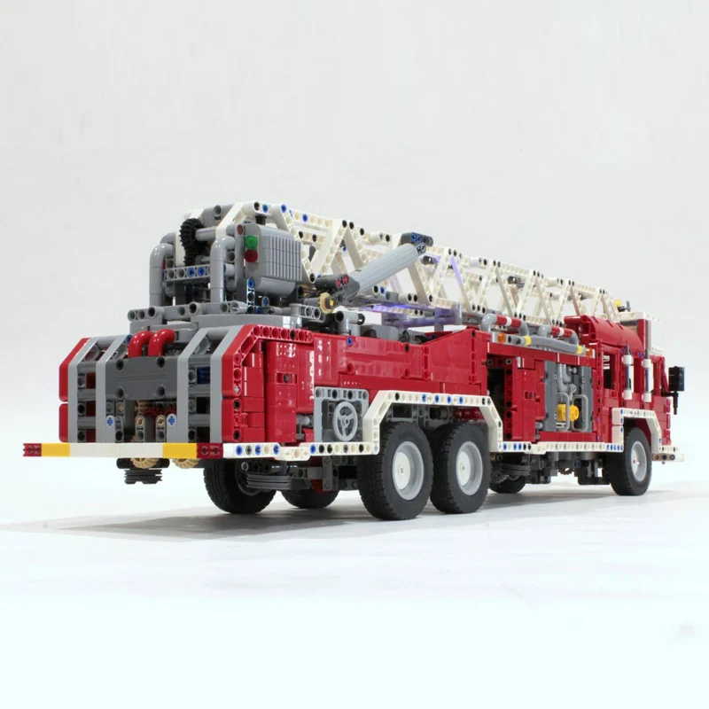 시티카 모델 MOC 빌딩 블록 사다리 소방차 모듈형 기술 선물 휴일 조립 어린이 장난감 세트