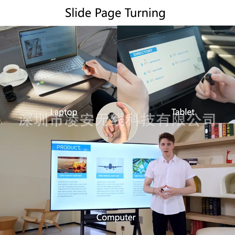 D06 Bluetooth Ring Mouse Remote Control TikTok Short Video PPT Page Turning Controller Mobile Phone Tablet Universal #4