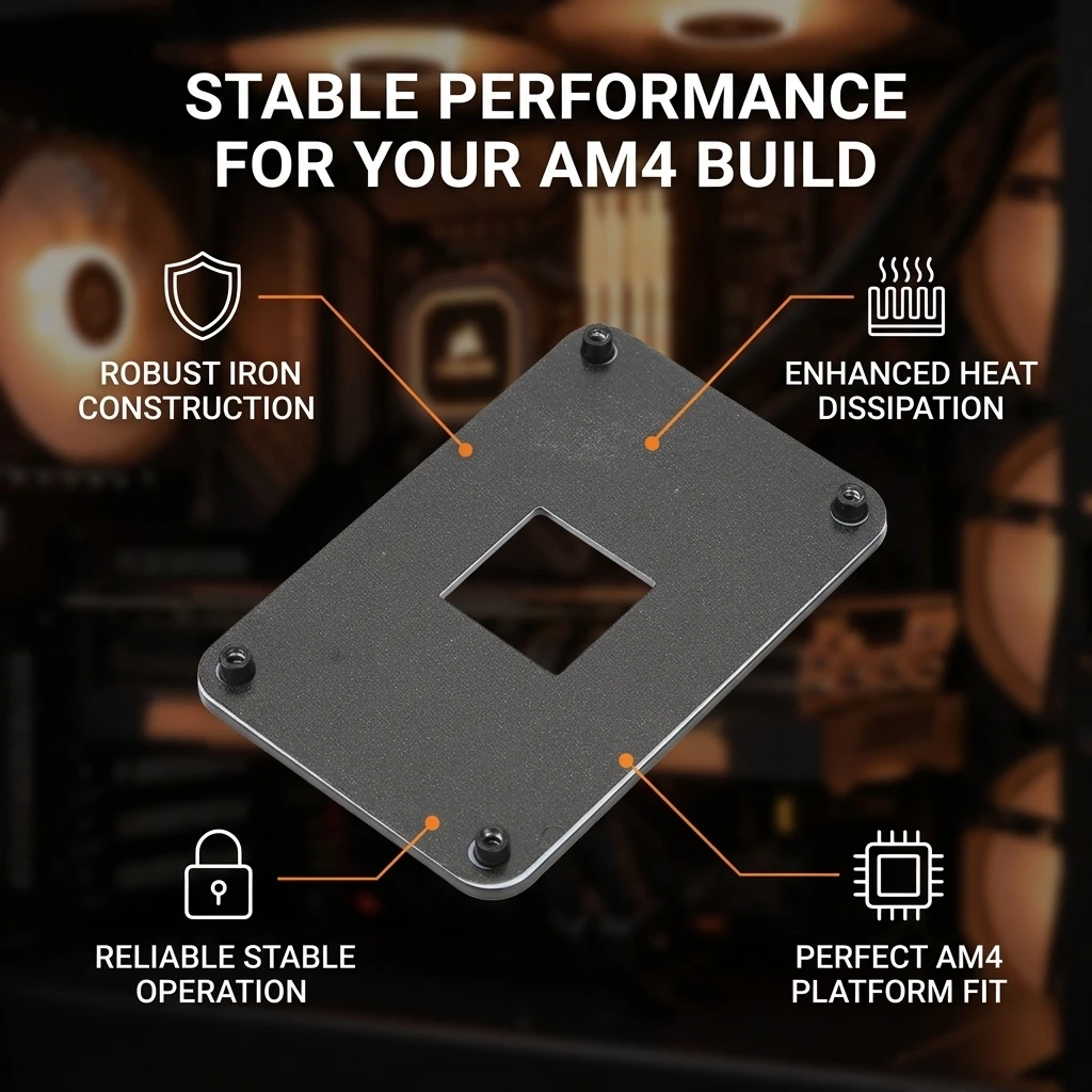 AM4 Backplane Practical Professional Holder Stable Replacement Wear Resistant Radiator Mount CPU Heatsink Fan Bracket Back Plate